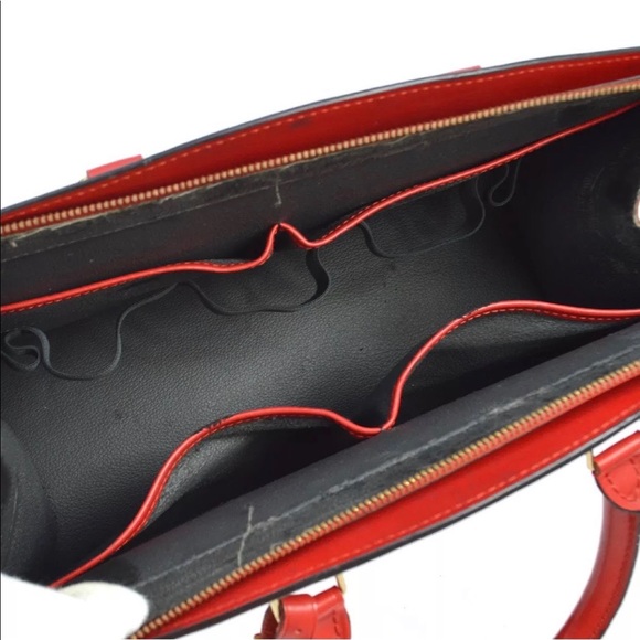 Authentic Louis Vuitton red Rivera EPI Satchel - Picture 2 of 4